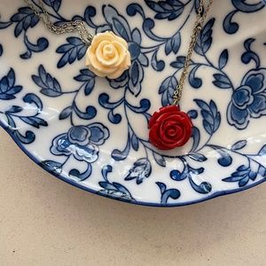 LOT of 2 Rose Necklaces